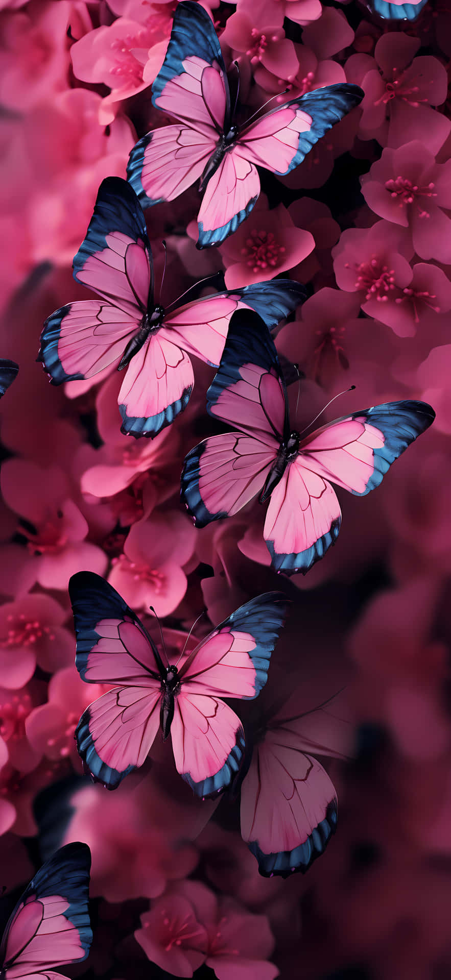 Pink_ Fall_ Butterflies_ Aesthetic.jpg Wallpaper