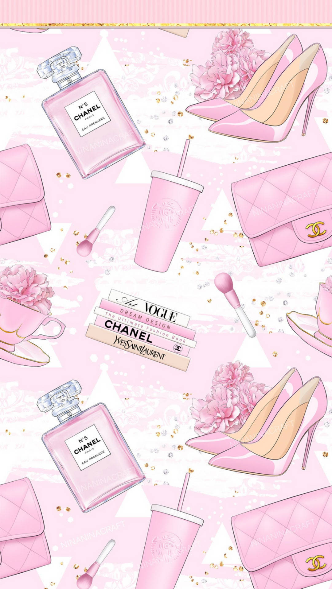 Pink Fashion Illustration Background