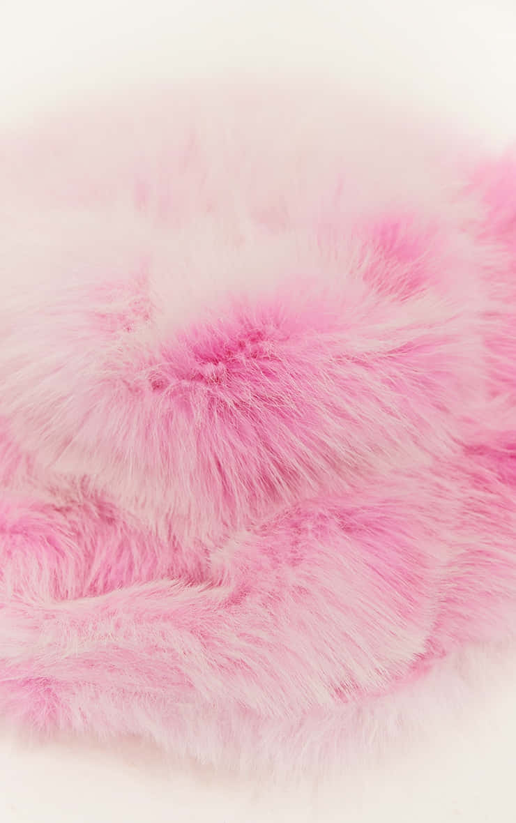 Pink Faux Fur Texture Wallpaper