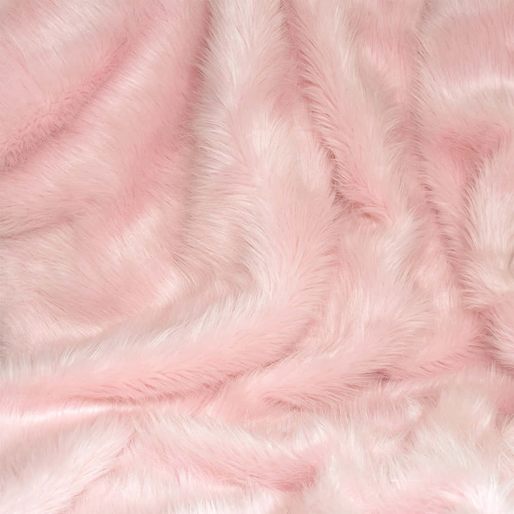Pink Faux Fur Texture Wallpaper