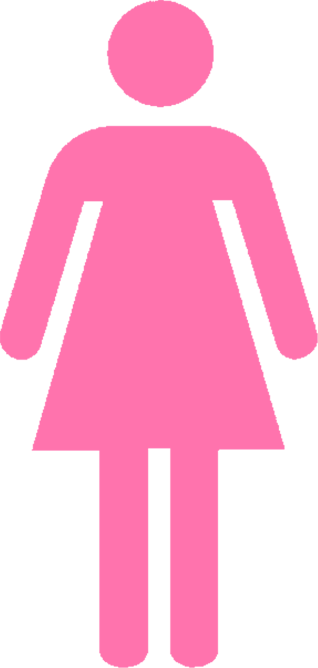 Pink Female Restroom Sign PNG