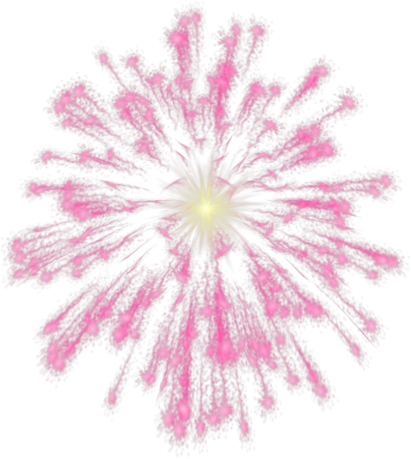 Pink Firework Explosion Clipart PNG