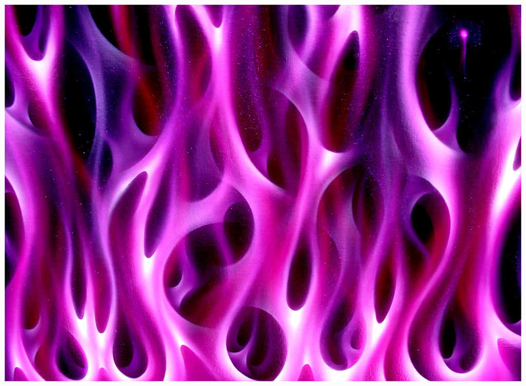 A Purple Flame On A Black Background Wallpaper