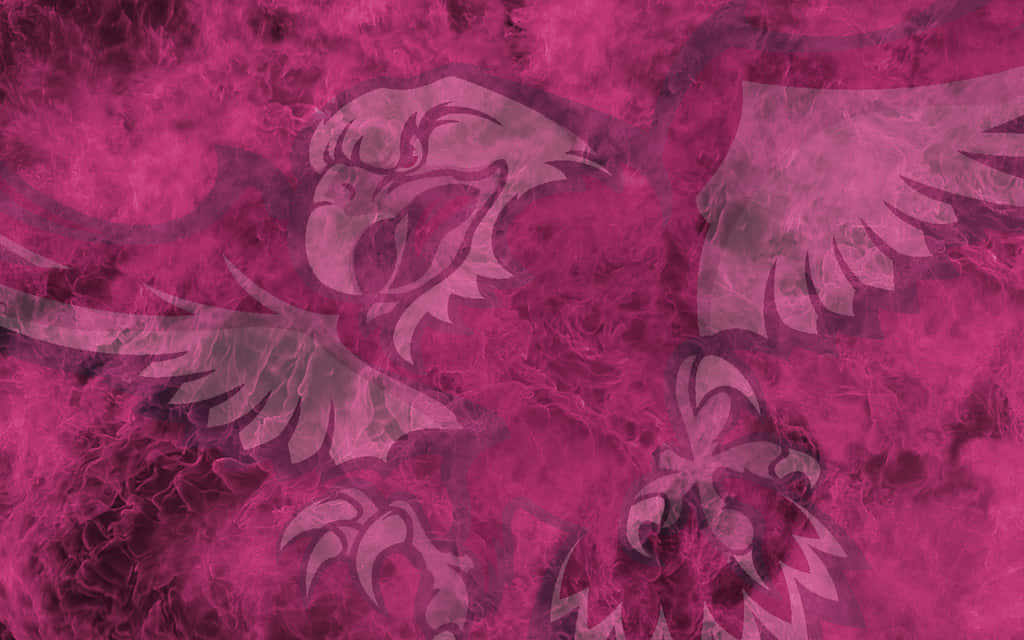A Pink And Black Eagle Logo On A Pink Background Wallpaper