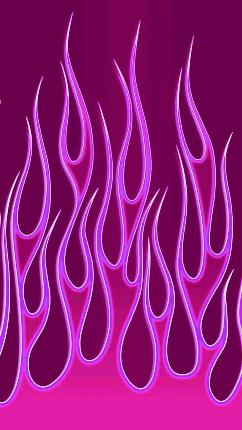 Føl varmen og modet ved lyserøde flammer. Wallpaper