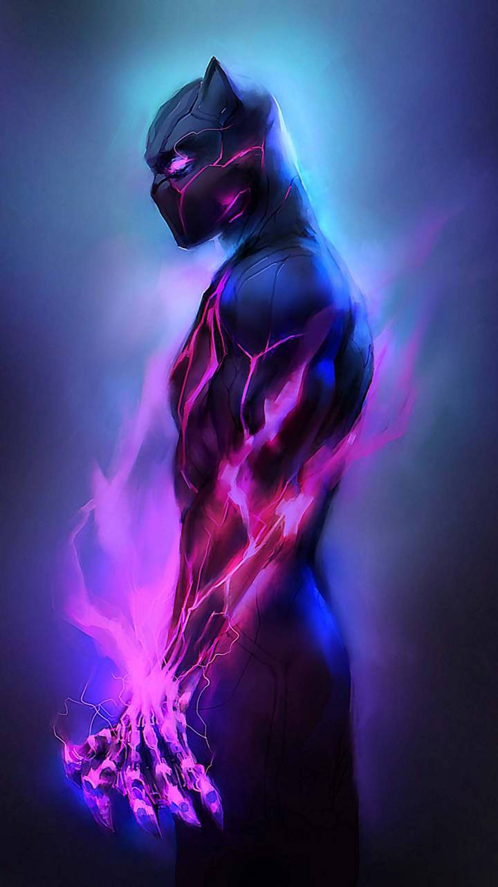 Pink Flames Black Panther Android