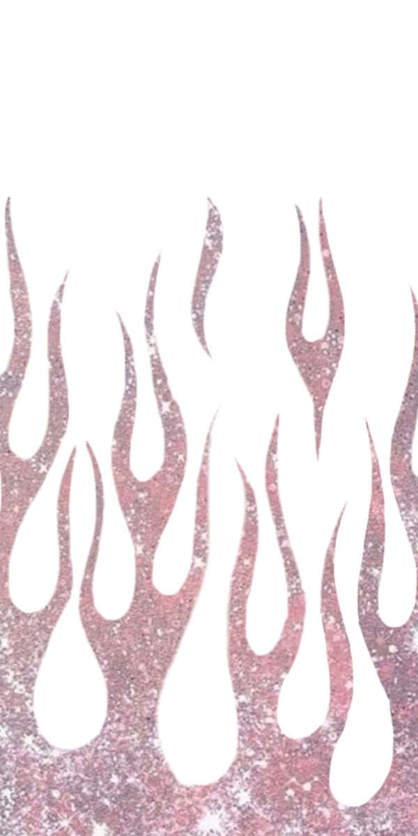 Einweißer Hintergrund Mit Einer Pinken Flamme Darauf. Wallpaper