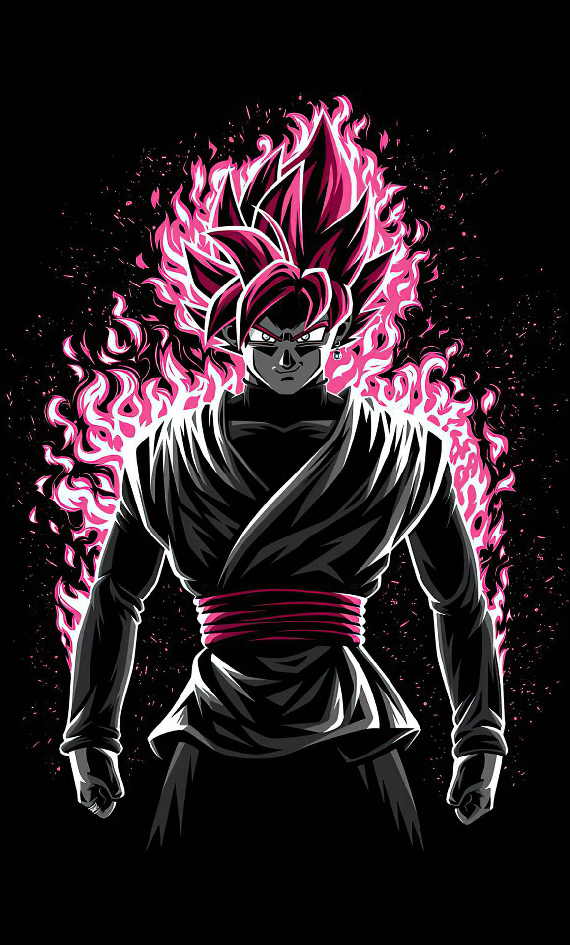 Pinkflammen Goku Dragon Ball Z Iphone Wallpaper