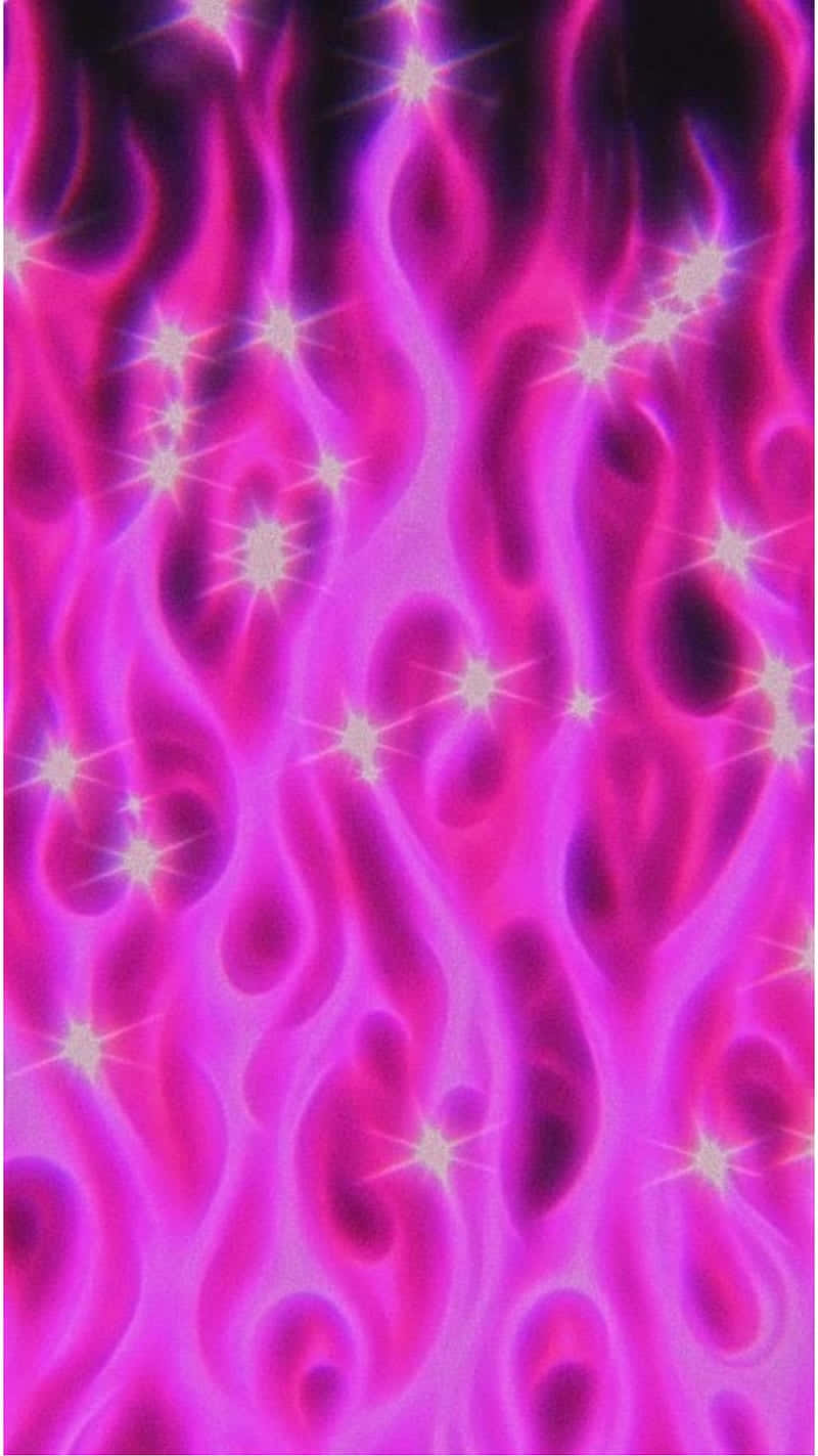 Shining Pink Flames Wallpaper