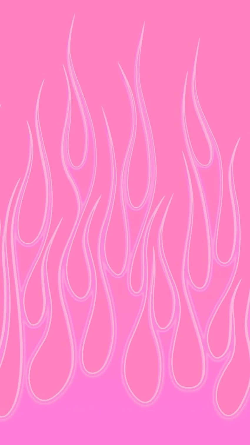 Blubbernderosa Flammen Wallpaper