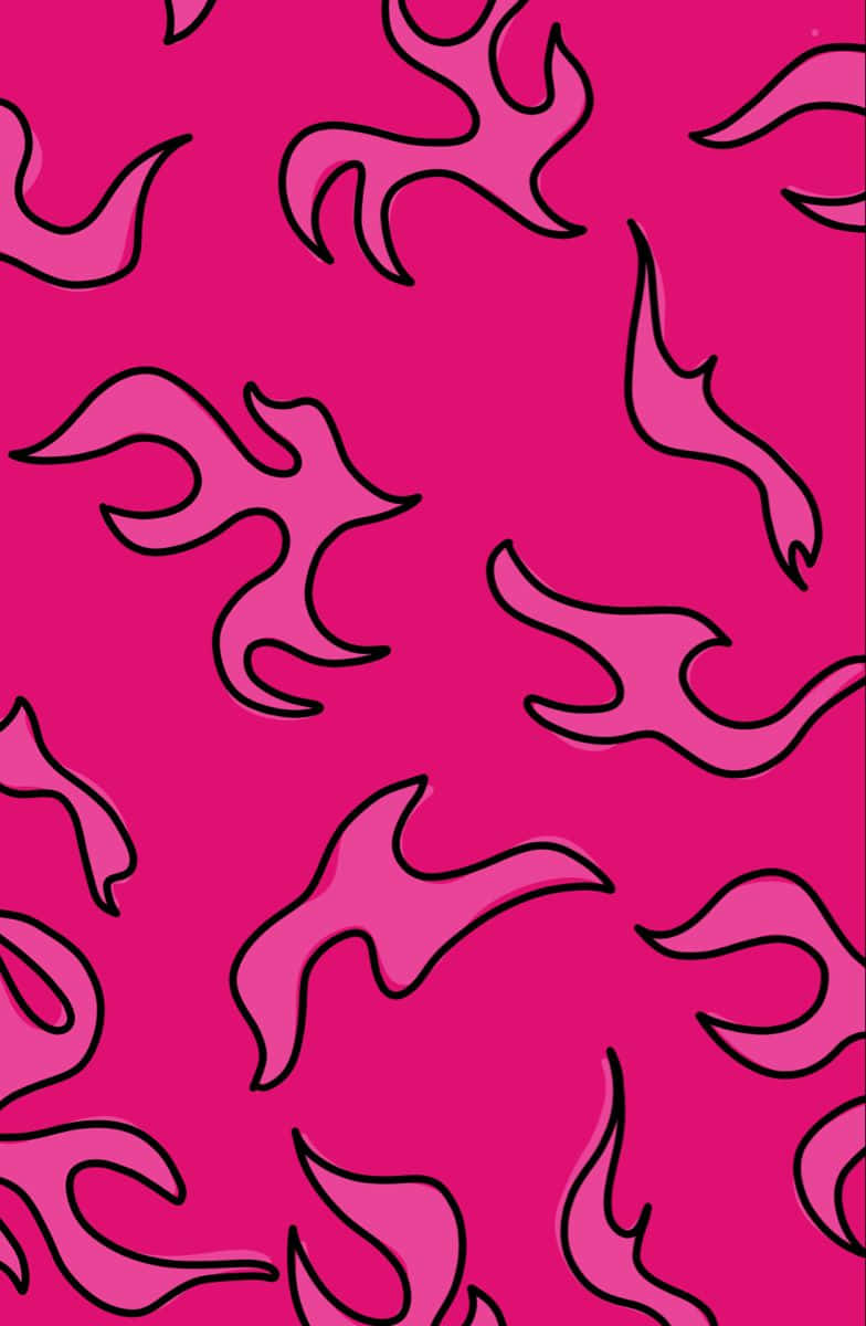 Udvide det mystiske pink flammer Wallpaper