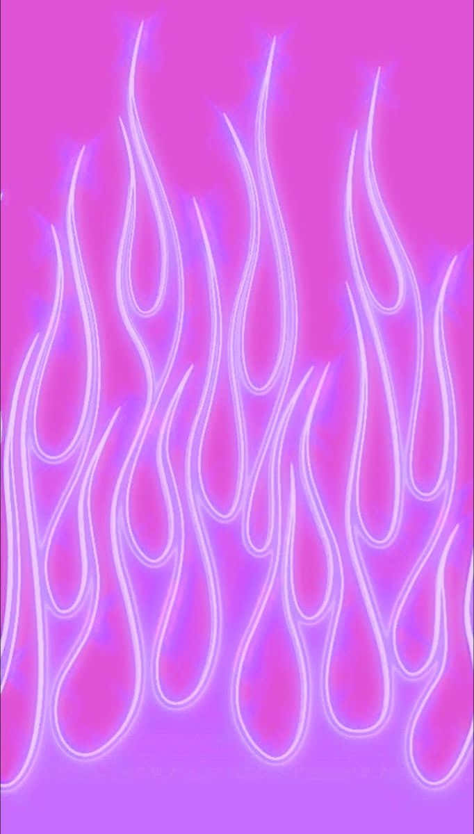 Llamasde Color Rosa Neón. Fondo de pantalla