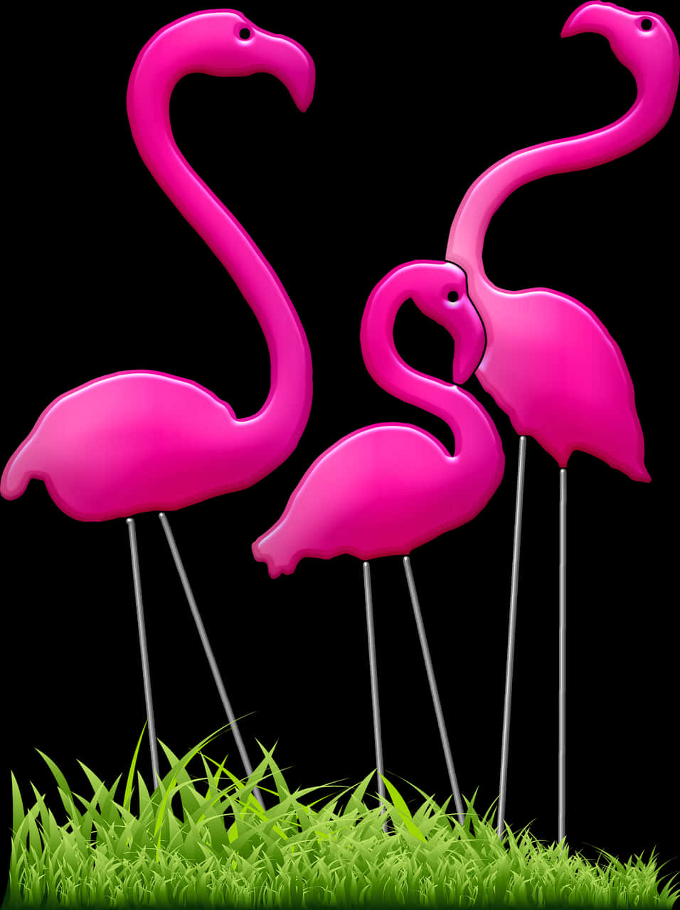 Pink Flamingo Lawn Ornaments PNG