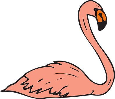 Pink Flamingo Vector Art PNG