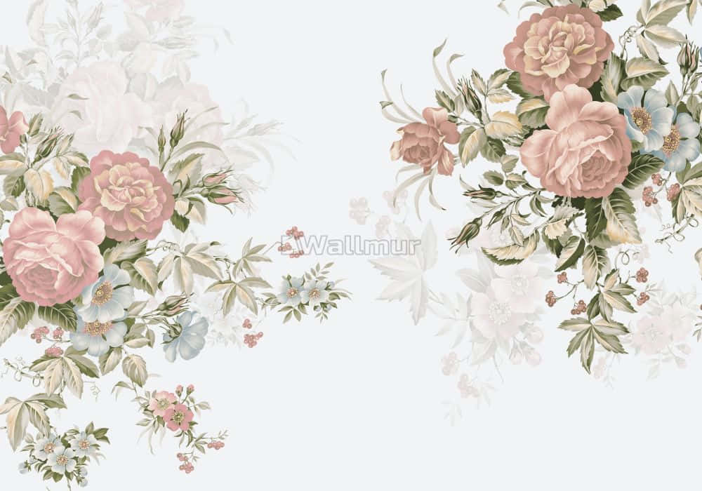 Vintage Dandelion Floral Wallpaper Mural • Wallmur®