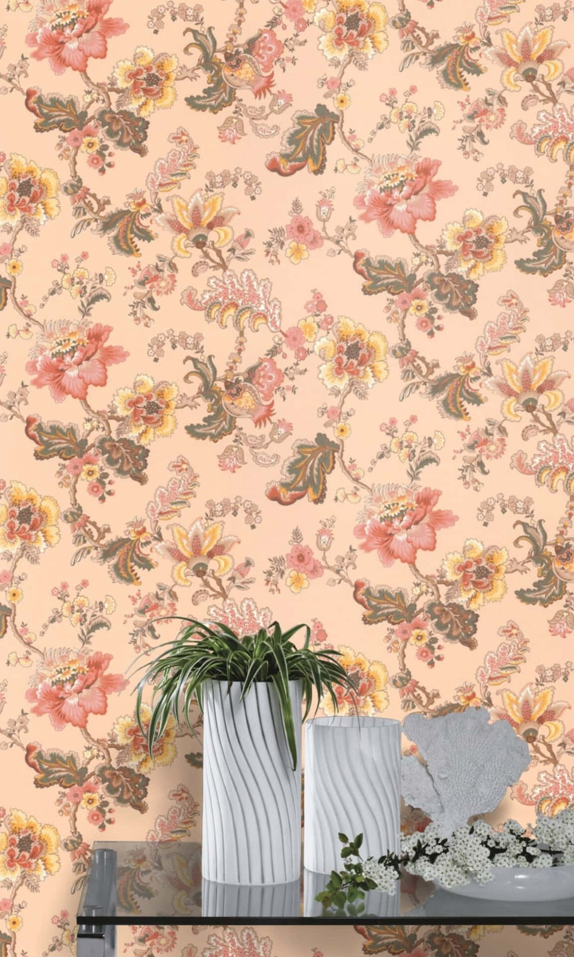Flaunt your love for all things pink and floral with this beautiful wallpaper! Wallpaper