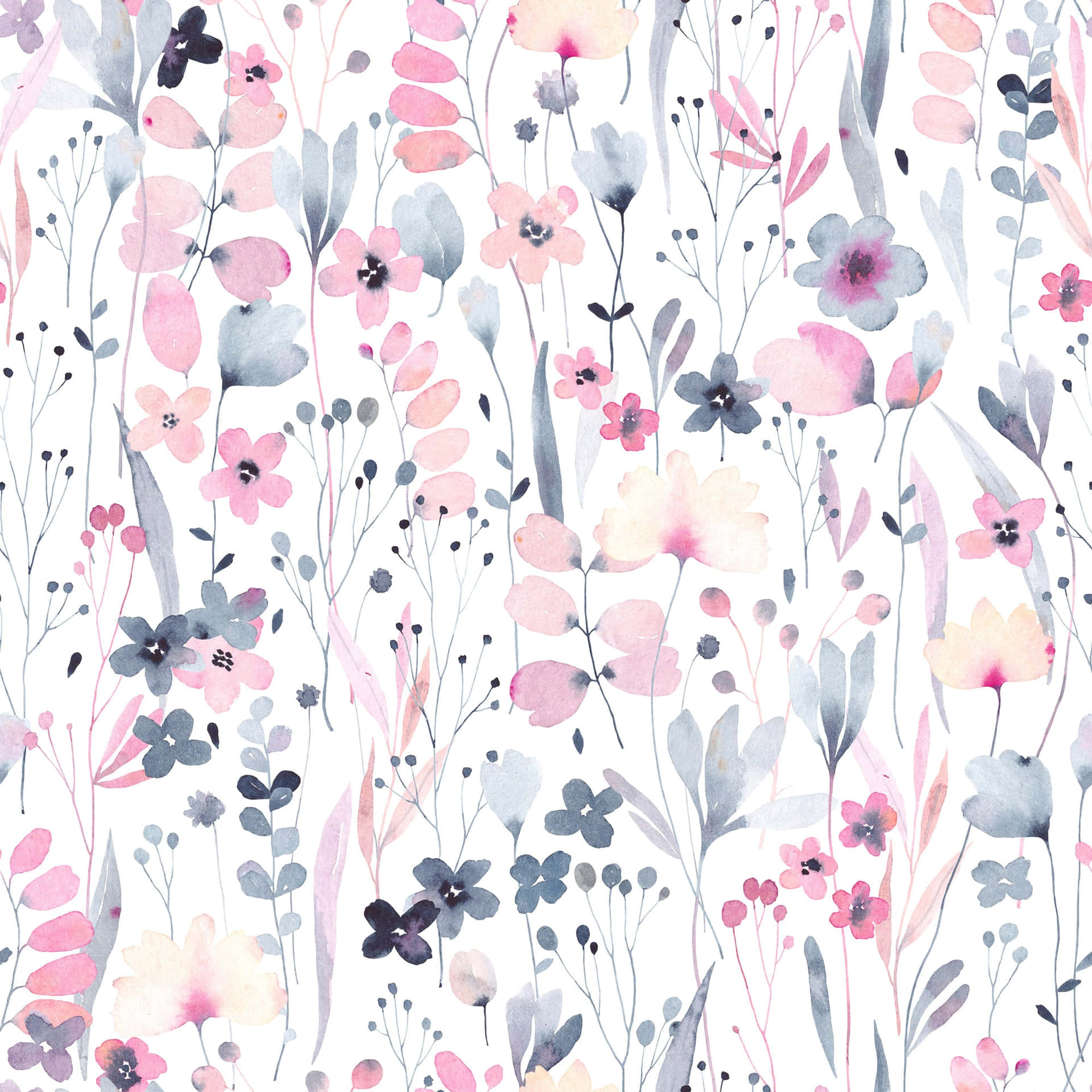 An elegant pink and white floral design to bring joy to any space Wallpaper