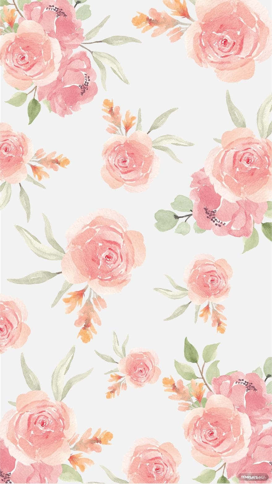 Rosastil – Färsk Och Vacker Blomstermönster. Wallpaper