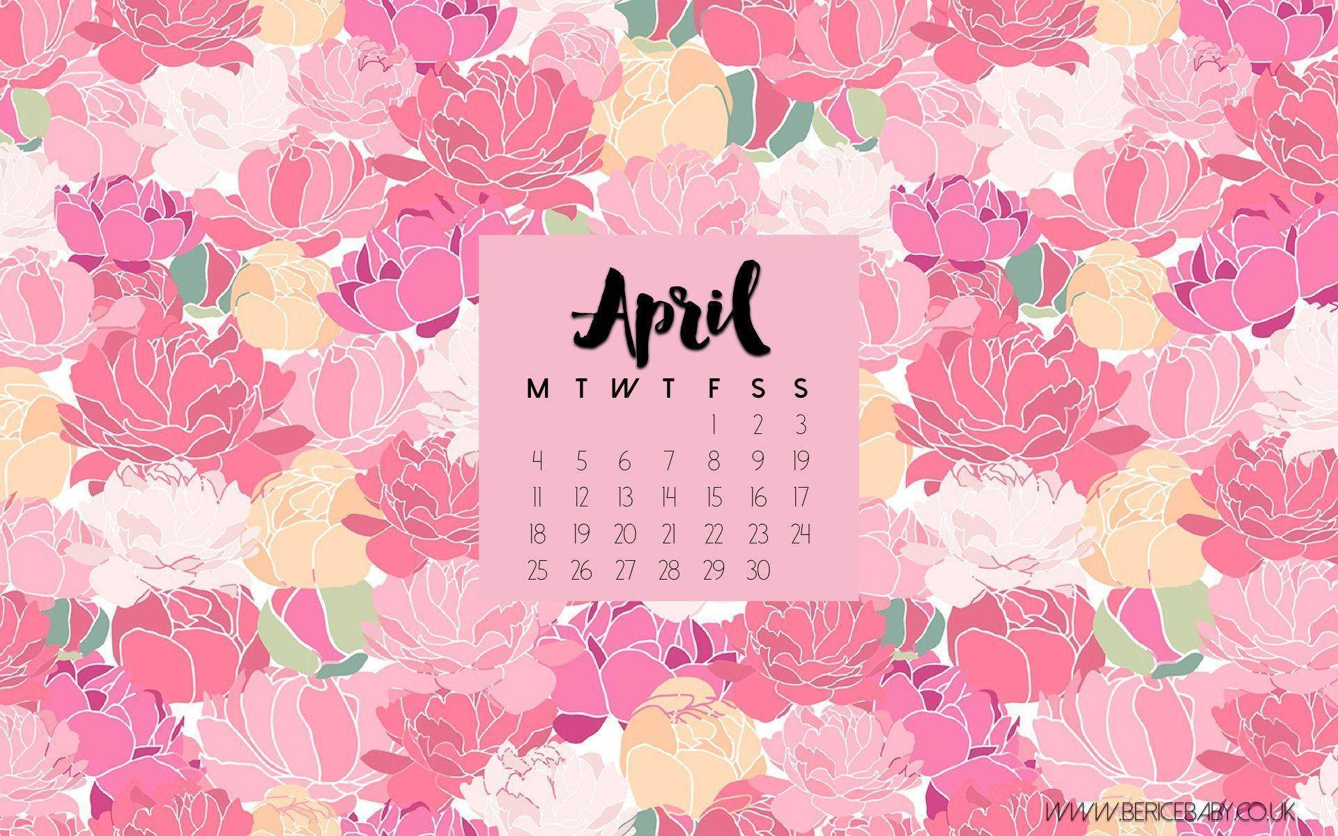 A Beautiful Calendar to Welcome April Wallpaper
