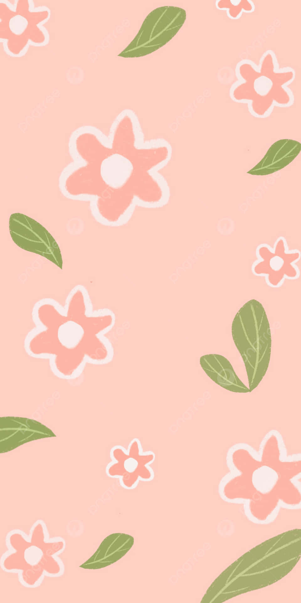 Pink Blomster 1200 X 2400 Wallpaper