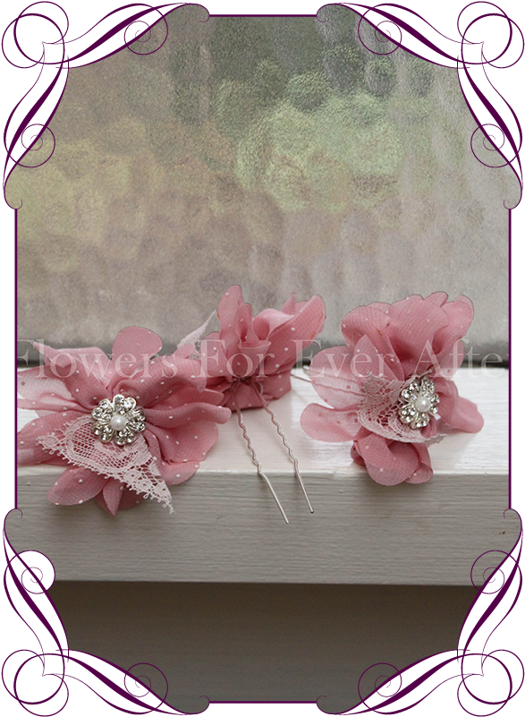Pink Floral Hair Accessories PNG