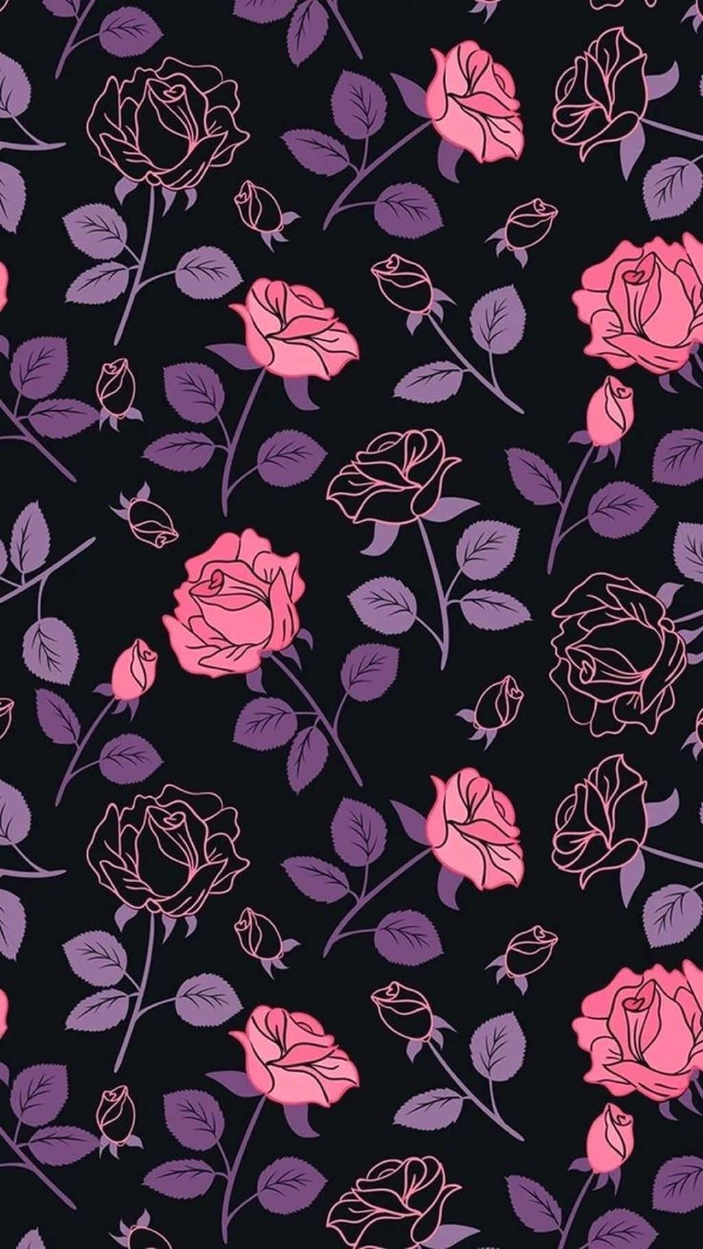 Kluster af pink blomster der udsender en charmerende, følsom stemning Wallpaper