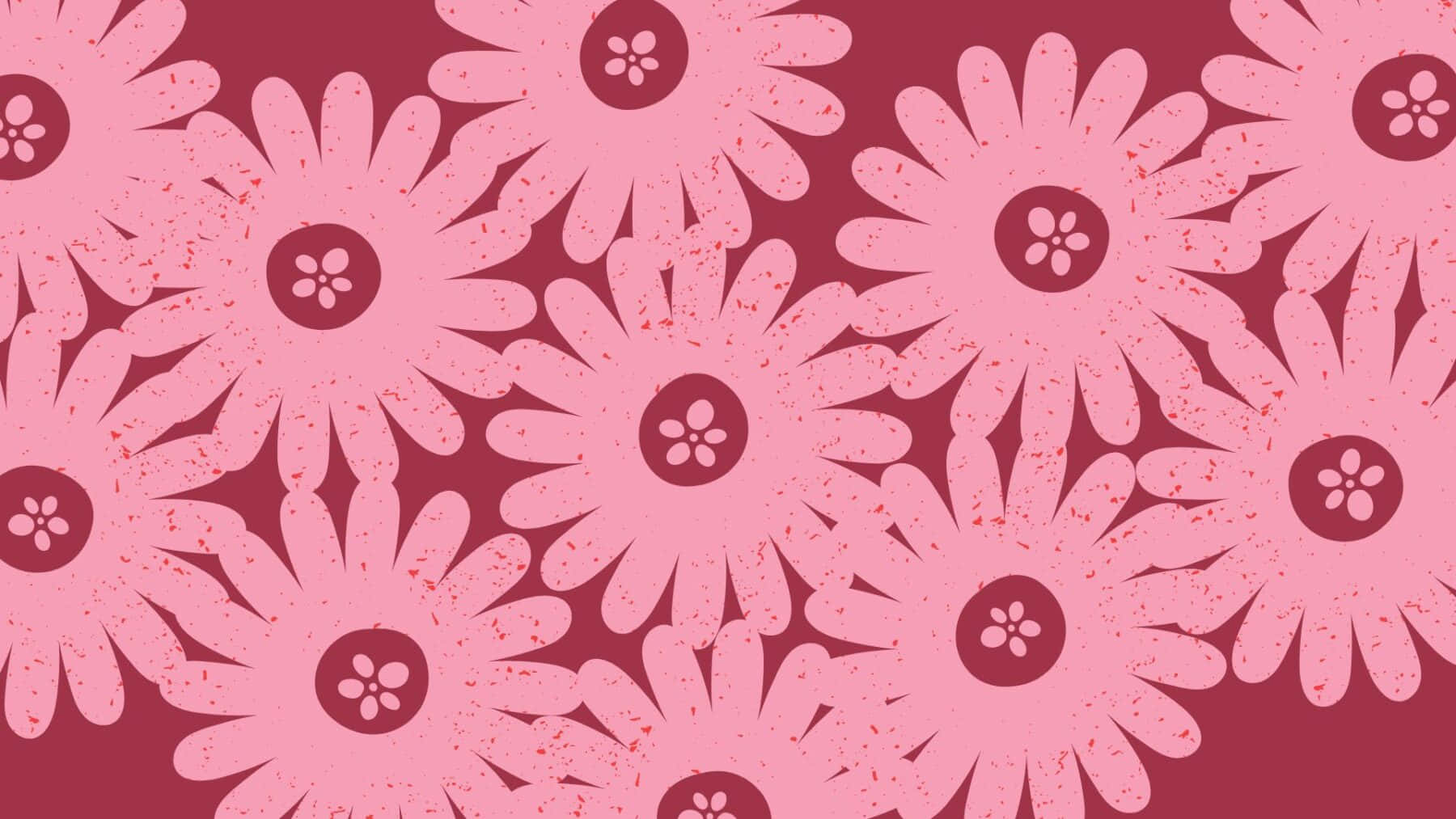 Pink Floral Pattern Background Wallpaper