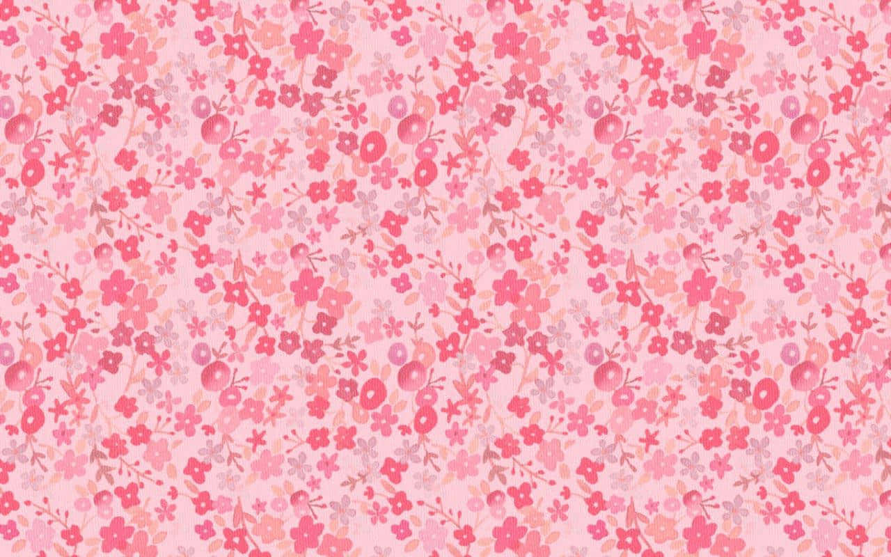 Pink Floral Pattern Background Wallpaper