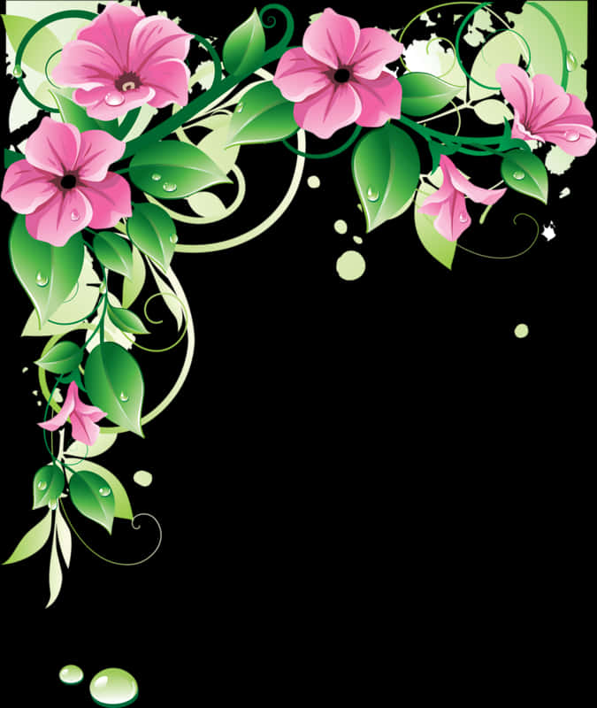 Download Pink Floral Vector Design 