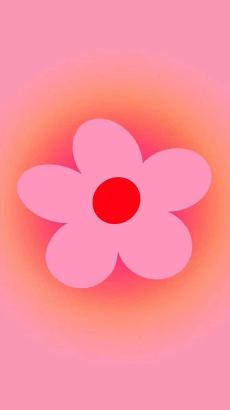 Pink Flower Aura Background Wallpaper