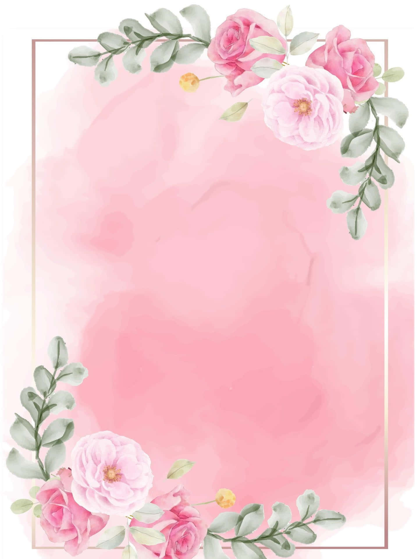 Undelicato Fiore Rosa In Piena Fioritura, Circondato Da Foglie Verde Lussureggianti.