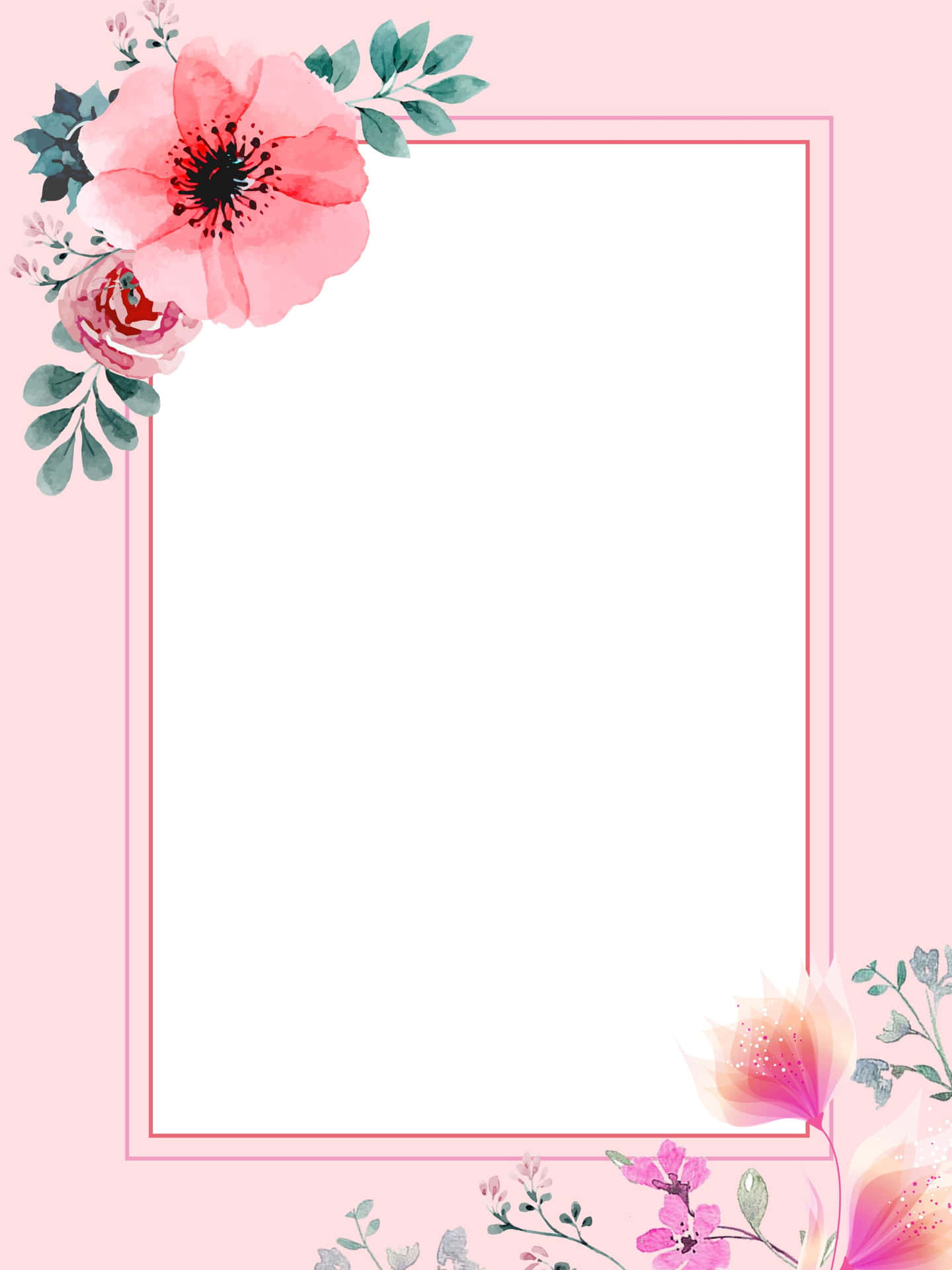Etfelt Af Smukke Pink Blomster Oplyst Af Sollyset.