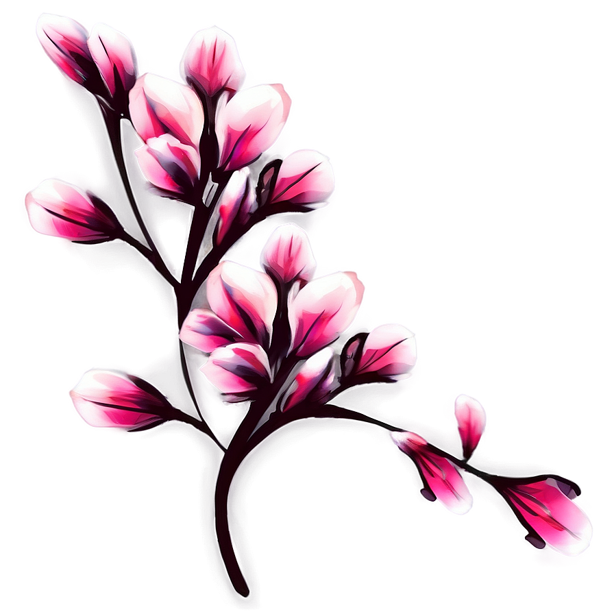 Pink Flower Illustration Png 17 PNG