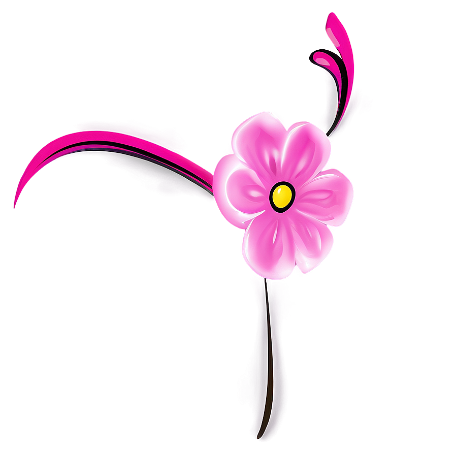 Pink Flower Illustration Png Cjv PNG