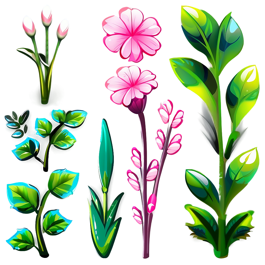 Pink Flowers Cartoon Png 91 PNG