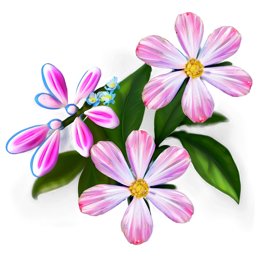 Pink Flowers Cluster Png 05242024 PNG