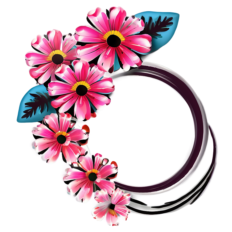 Pink Flowers Decoration Png Btr PNG