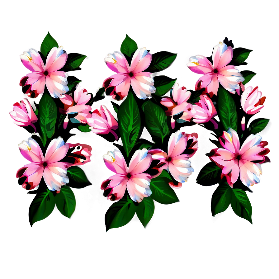 Pink Flowers Design Png Vpt64 PNG