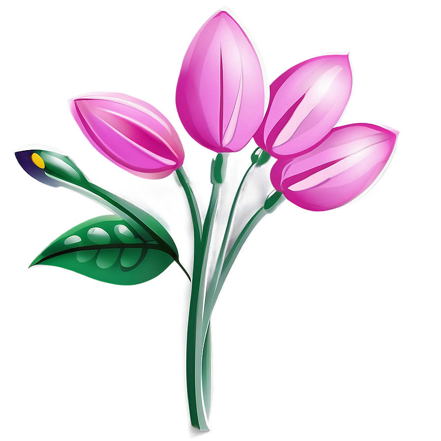 Pink Flowers Drawing Png Ybh PNG