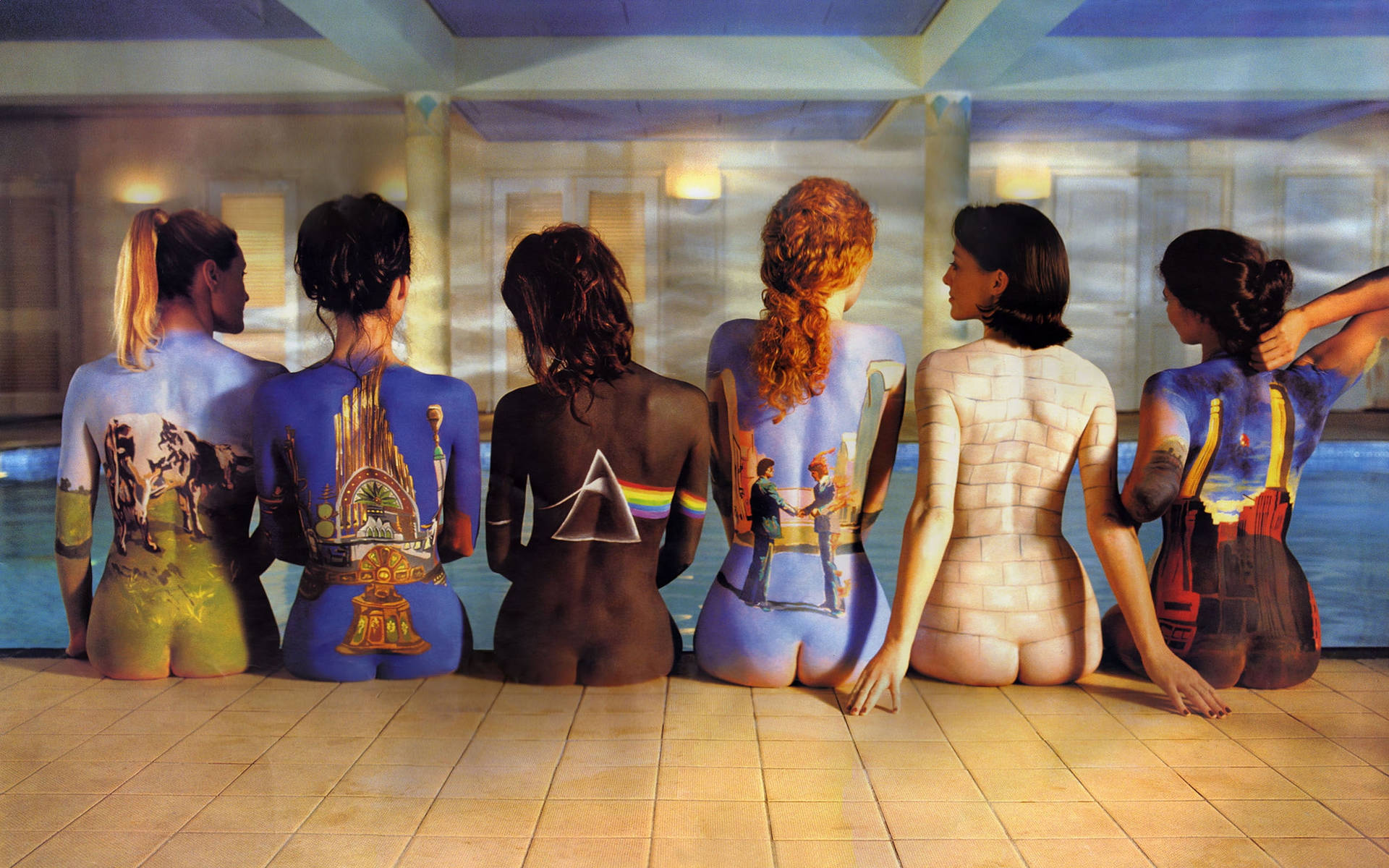 Pink Floyd 4k Album Art Body Paint Women