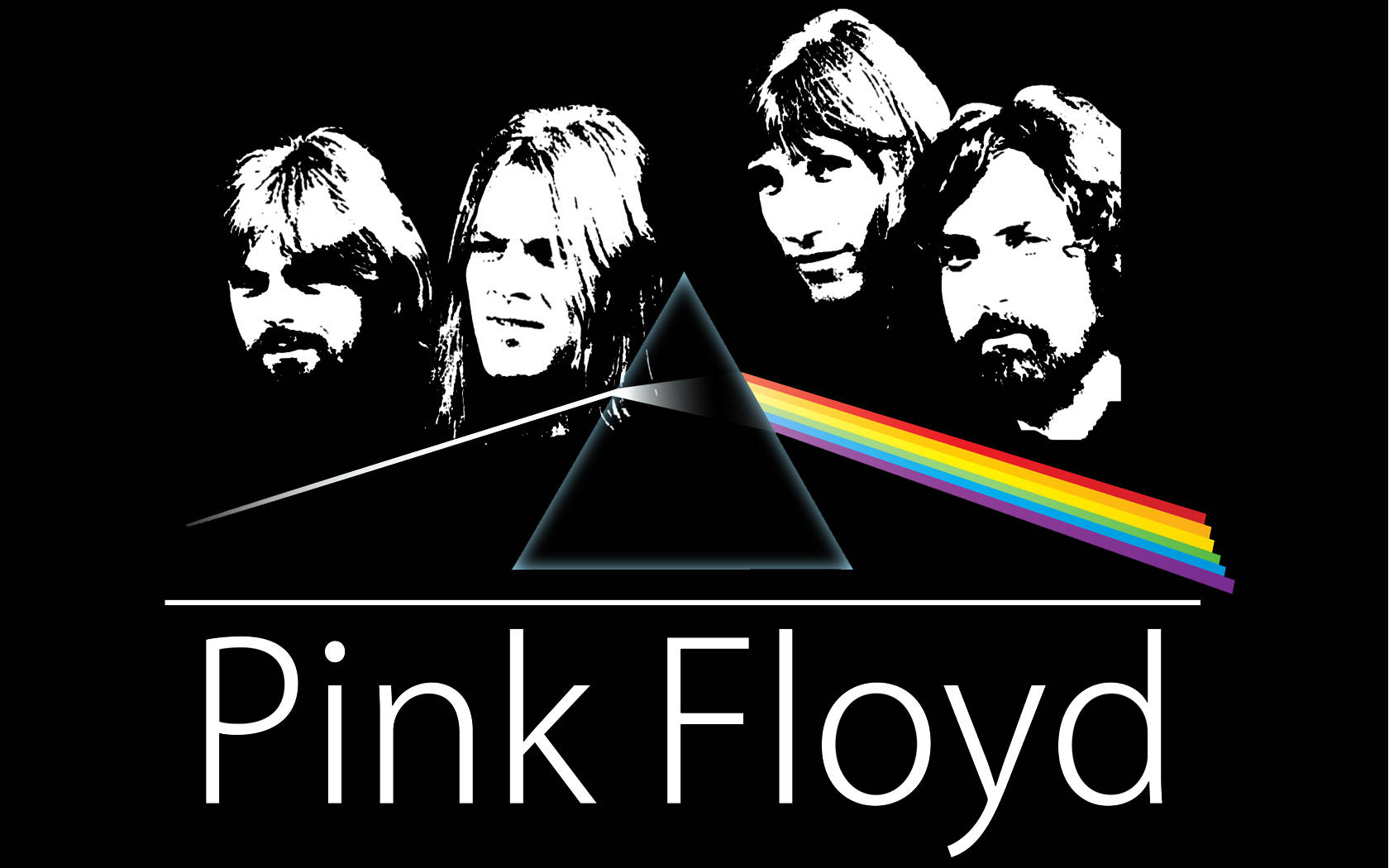 Pink Floyd 4k Black Aesthetic Around Prism