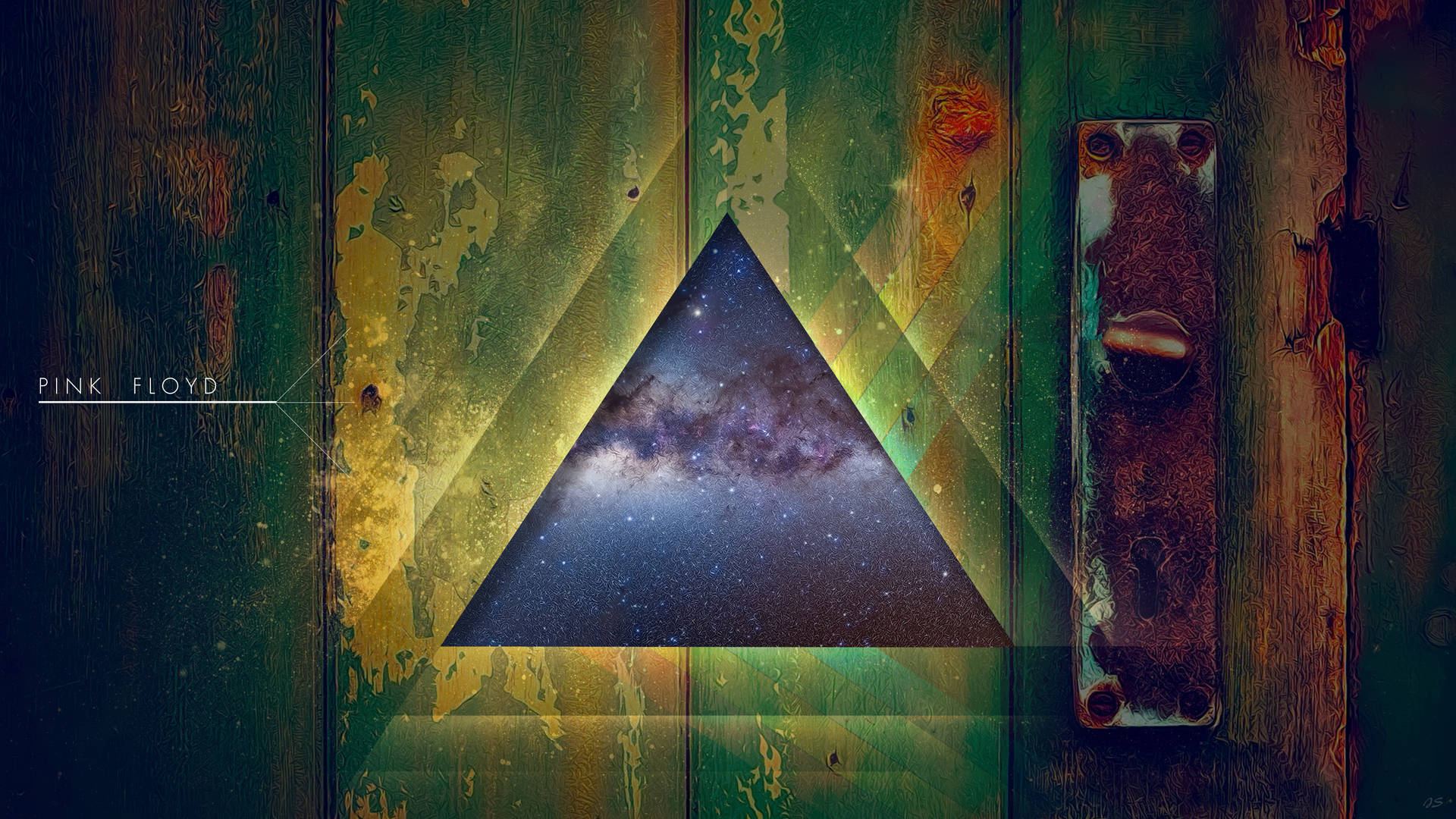 Pink Floyd 4k Prism On Green Door Wallpaper