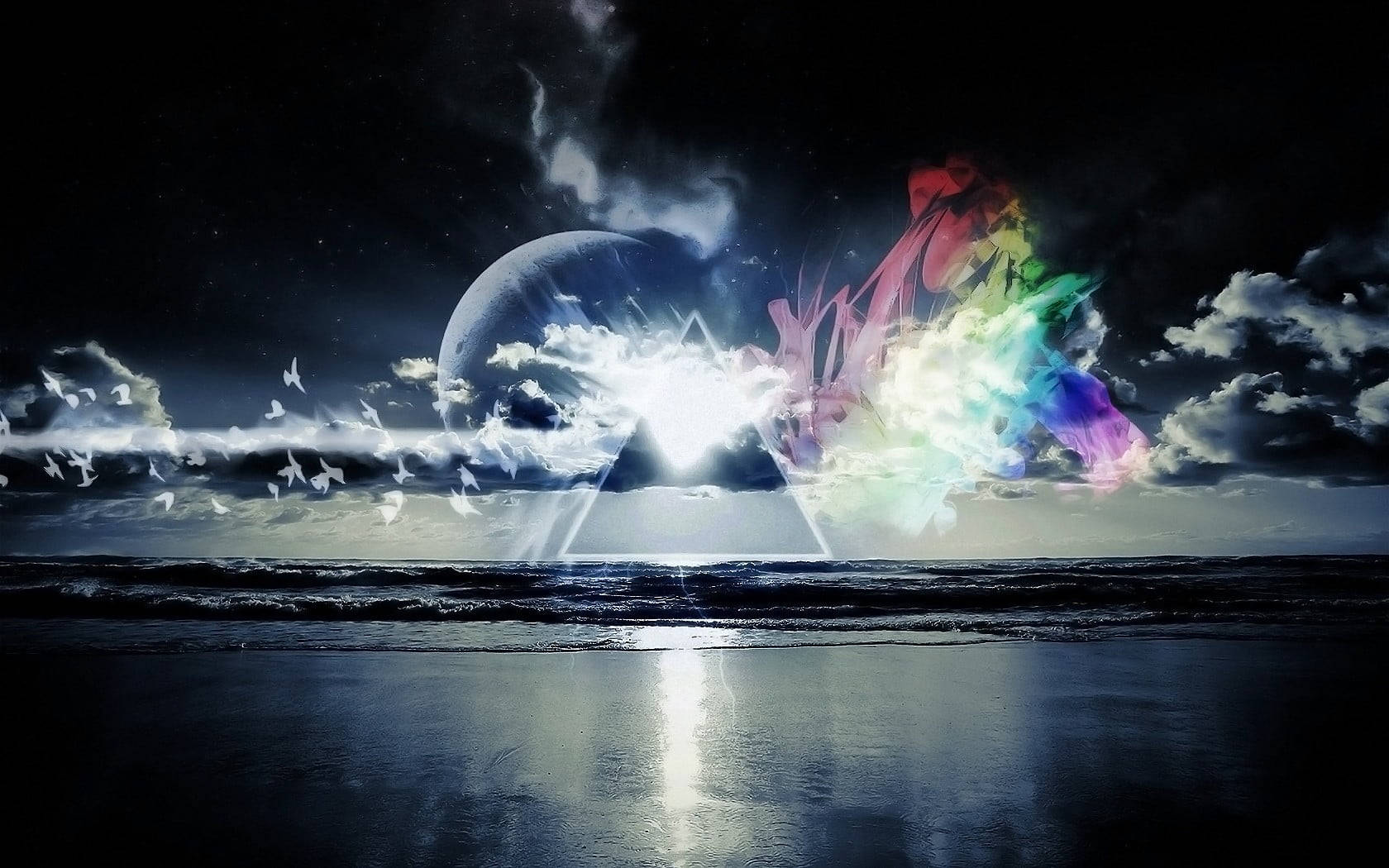 Pink Floyd 4k The Dark Side Of The Moon Over Sea