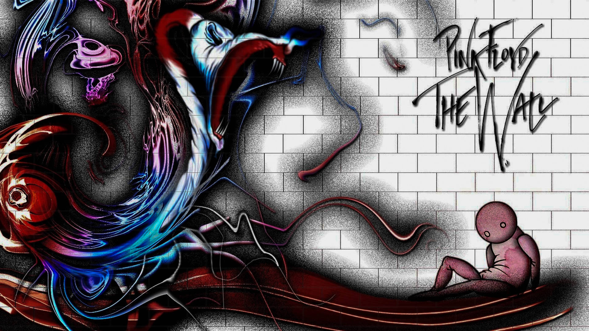 Pink Floyd 4k The Wall Graffiti Aesthetic Wallpaper