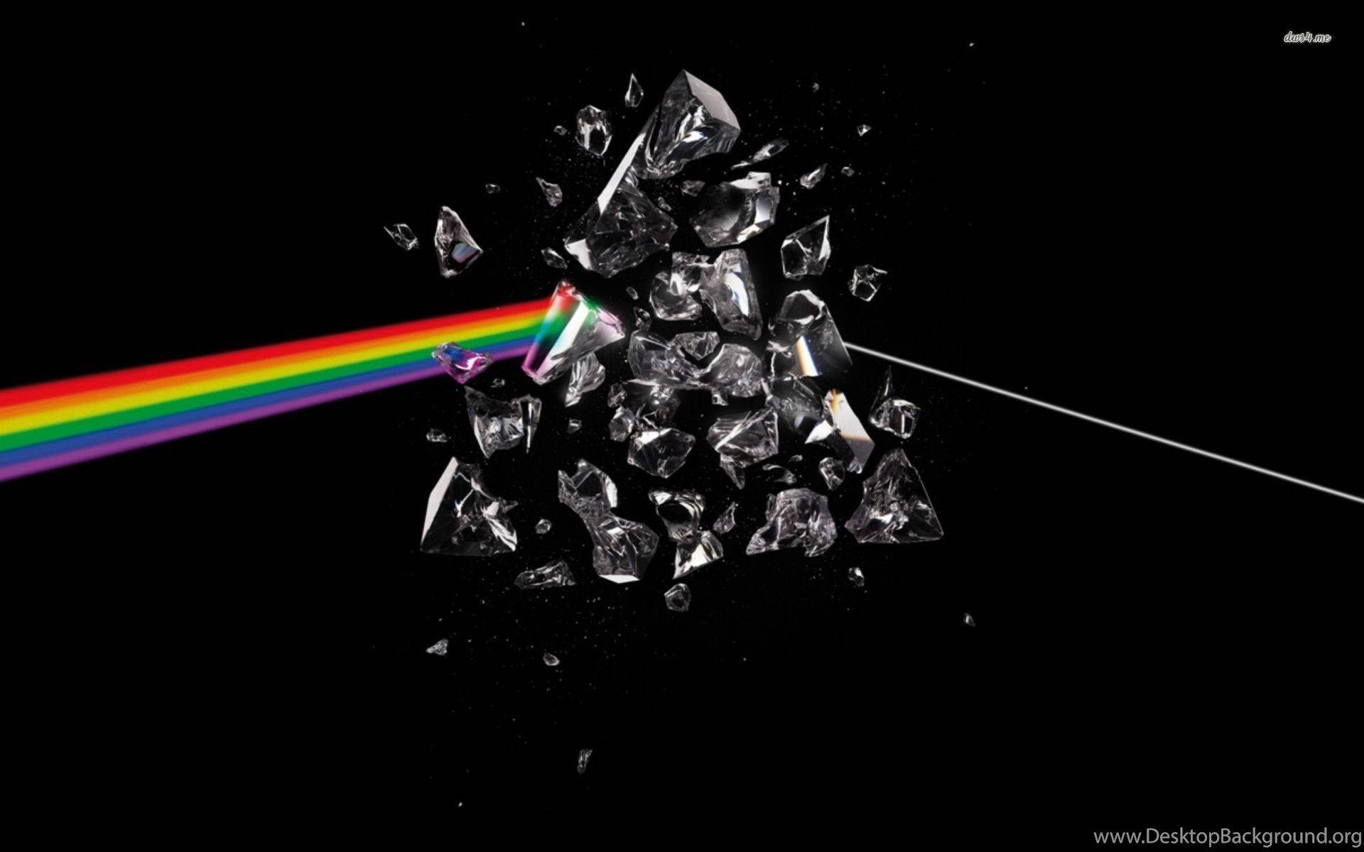 Pink Floyd Shattered Prism Glass Wallpaper