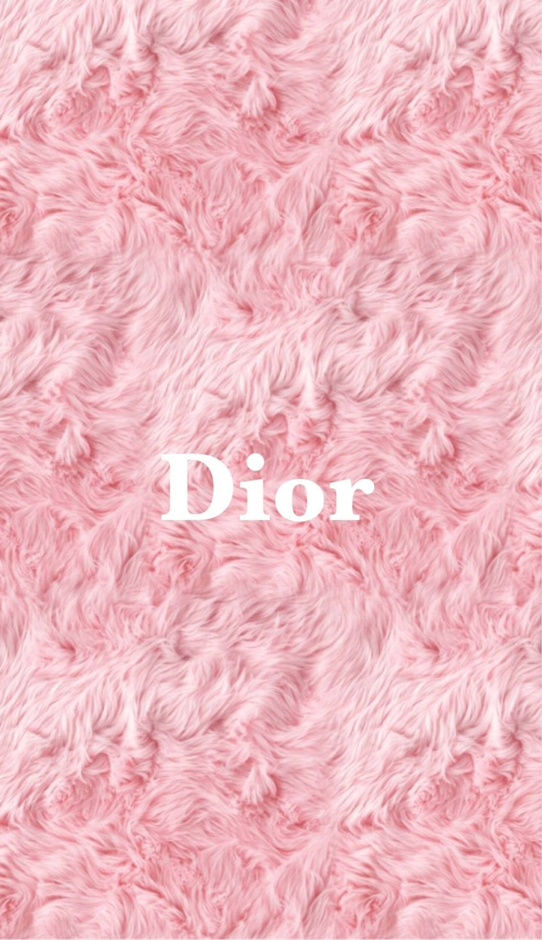 Pink Fluffy Dior Phone Wallpaper