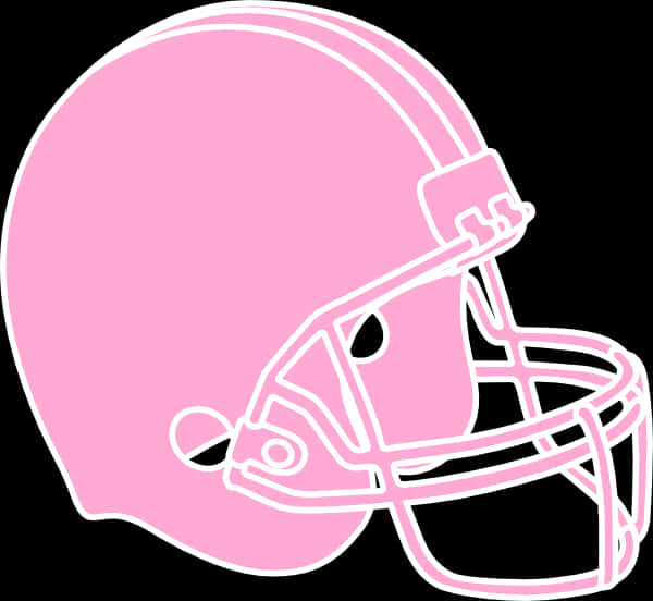 Pink Football Helmet Vector PNG