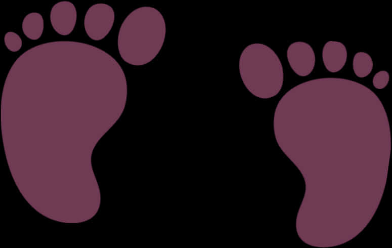 Pink Footprints Graphic PNG