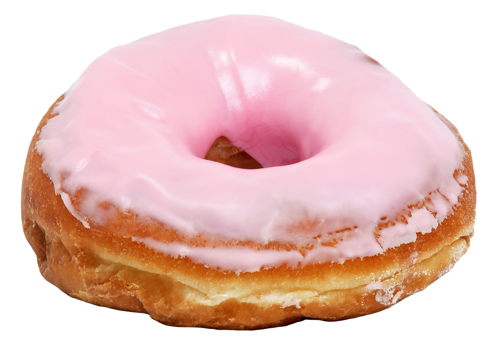 Pink Frosted Donut Isolated PNG