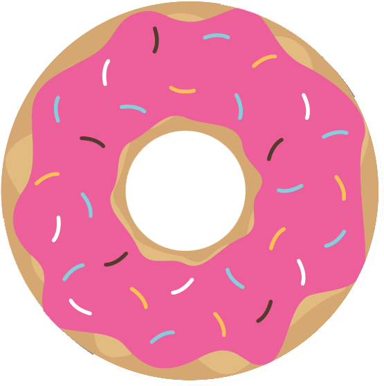 Download Pink Frosted Sprinkled Doughnut Illustration | Wallpapers.com